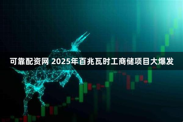 可靠配资网 2025年百兆瓦时工商储项目大爆发